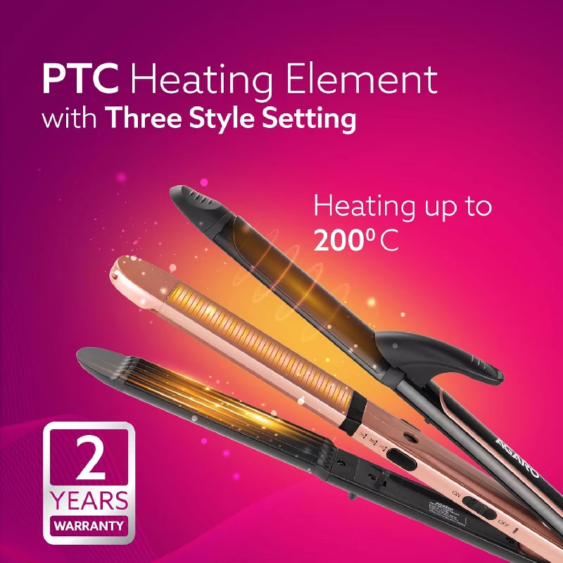 Agaro 3-in1 Hair Straightener, 406 g-3.webp